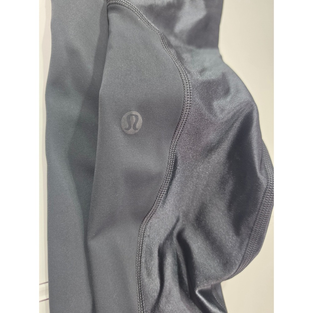 Lululemon Satin Shine Panelled Tight 25 Wordmark Coal Black LW5HKUS Size 2 - Picture 6 of 7